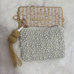 Made in India faux pearl pouch